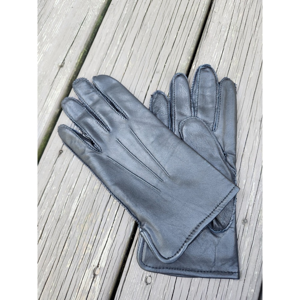 Gates Leather Gloves Black Vintage 3-Point Stitching Foam Lined Mens M